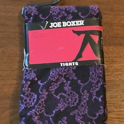 NEW Joe Boxer Tights Black/Purple Size 1X/2X Kmart